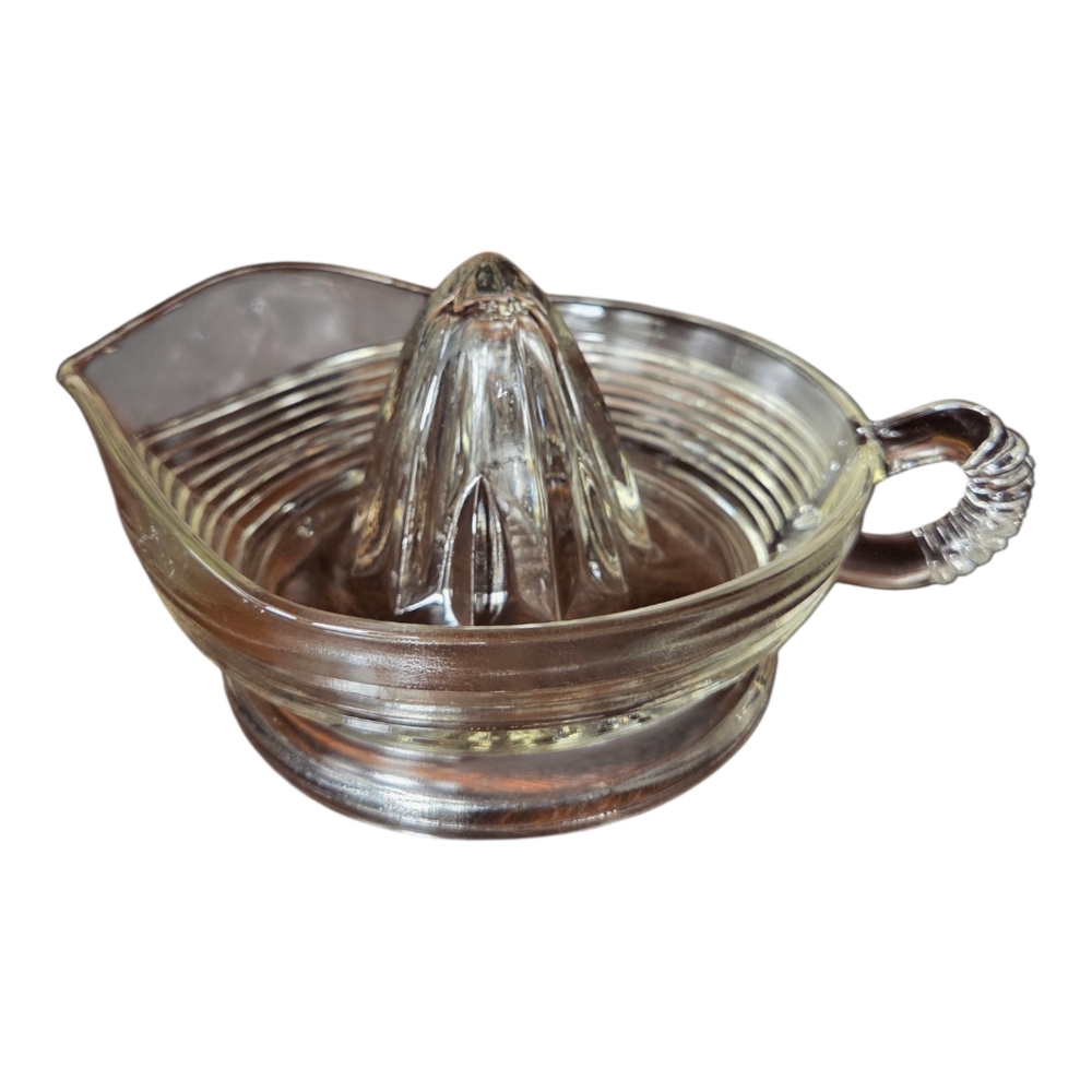 Anchor Hocking Clear Glass Citrus Juicer.